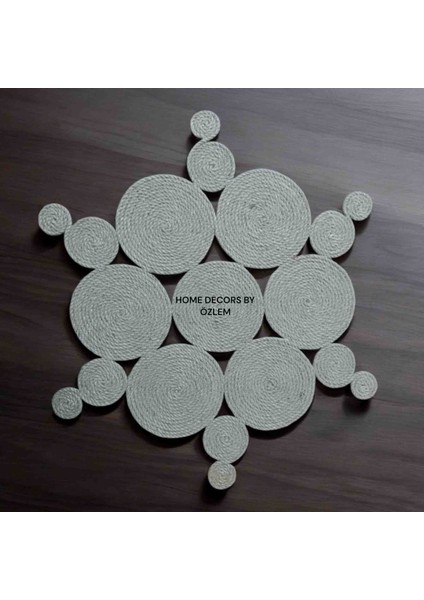 Hasır Dekoratif Örtü Runner Düzenleyici Dekorasyon 60x60