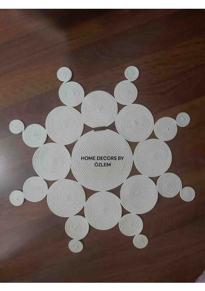 Hasır Dekoratif Örtü Runner Düzenleyici Dekorasyon 60x60 modelleri