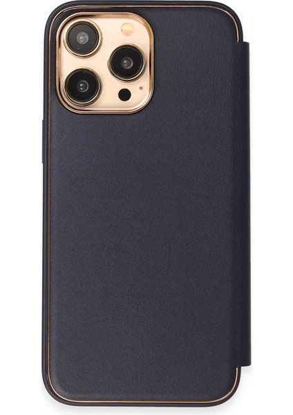 iPhone 14 Pro Kılıf Dolpin Kapaklı - Lacivert modelleri