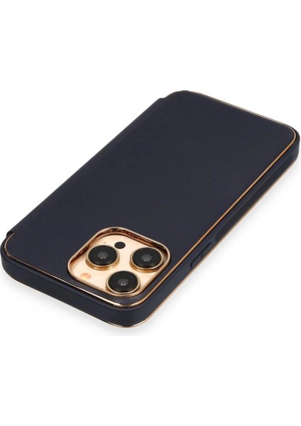 iPhone 14 Pro Kılıf Dolpin Kapaklı - Lacivert