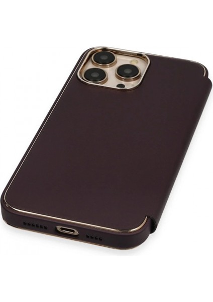 iPhone 13 Pro Max Kılıf Dolpin Kapaklı - Derin Mor