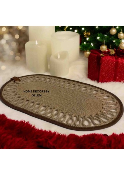 Hasır Dekoratif Örtü Runner Düzenleyici Dekorasyon 70x45 fırsatları