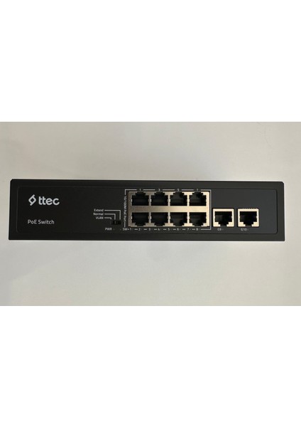 Ttec 10120PG 8 Port 10/100M Poe 2 Port 10/100/1000 Gigabit Uplink Tak Çalıştır 120W Poe Switch