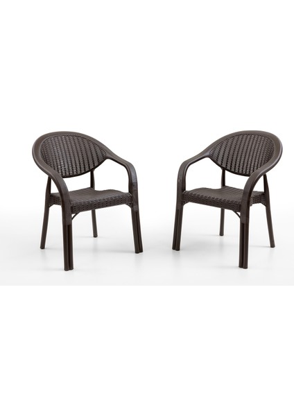 Bamboo 2 Kişilik Rattan Masa Sandalye Takımı Kahve modelleri