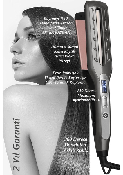 Geniş Yüzeyli Silindirli Saç Düzleştirici, Ince ve Güçlü Saçlar Için fırsatları