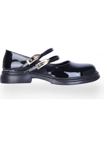 S12 Rugan Siyah Kadın Loafer Ayakkabı fiyatları