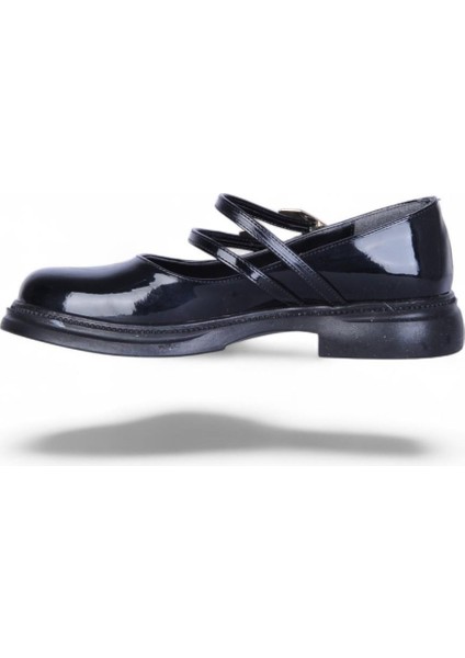S12 Rugan Siyah Kadın Loafer Ayakkabı modelleri