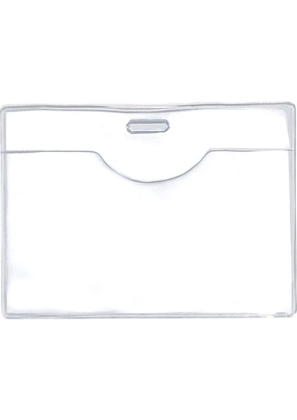 Pvc Yaka Kartlığı Yaka Kartı Kılıfı Kart Koruyucu 9,5x7 cm - 1 Adet