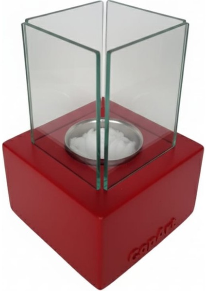 Muko Kırmızı Biyoetanol Masaüstü Şömine - 1 Lt Yakıt Hediye