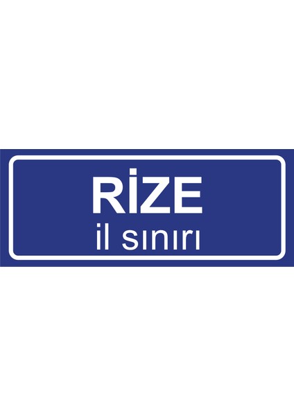 Rize Il Sınırı Plakası , Dekoratif Aliminyum Levhaya Baskı 8*20CM
