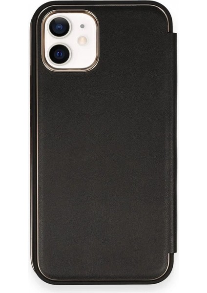 iPhone 12 Kılıf Dolpin Kapaklı - Siyah modelleri