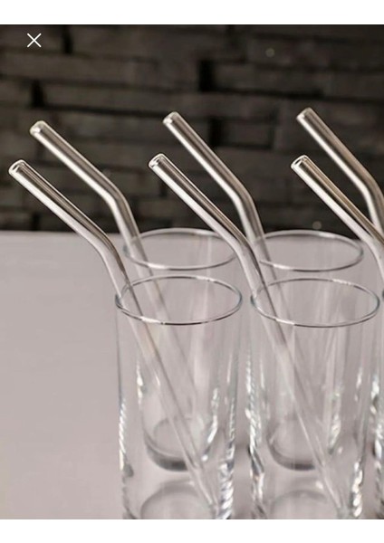 Şeffaf Cam Pipet 12'li Cam Eğimli Pipet (Isıya Dayanıklı) modelleri