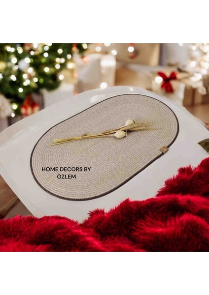 Hasır Dekoratif Örtü Runner Düzenleyici Dekorasyon 70x37