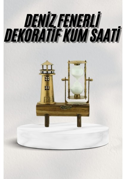 Zengezur Hediyelik Kum Saati Retro Dekoratif Deniz Feneri Kum Saati