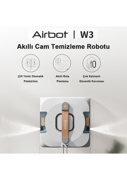 W3 Cam Temizleme Robotu 11000PA Emiş Gücü–çift Nozul Ultrasonik Püskürtme,akıllı Yol Planlama,kenar Algılama Teknolojisi, Ups 20 Dakika,4 Temizlik Modu,mihome Kontrol