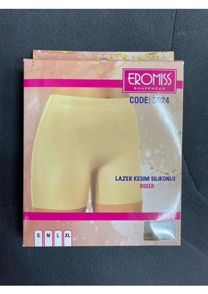 Lazer Kesim Silikonlu Boxer Korse-Ten 5024