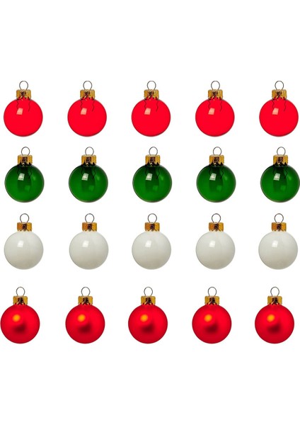 Ağaç Süsü, Çok Renkli, 3.5 Cm, 20 Adet