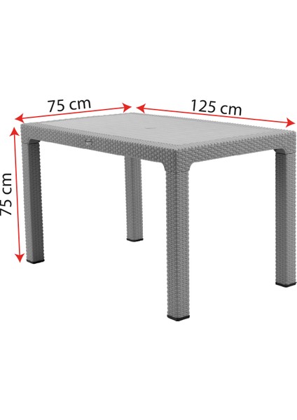 King 4 Kişilik Rattan Masa Sandalye Takımı Cappuccino indirimleri