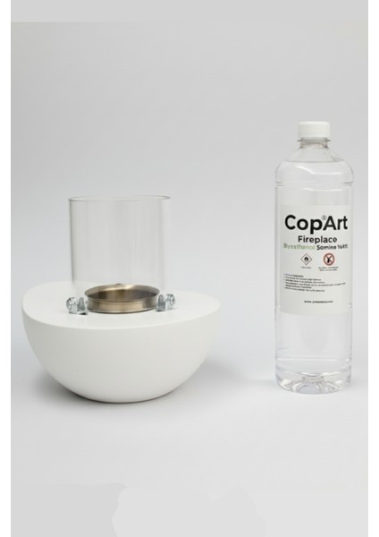 Meta Beyaz Biyoetanol Masaüstü Şömine -1 Lt Yakıt Hediyeli fiyatları