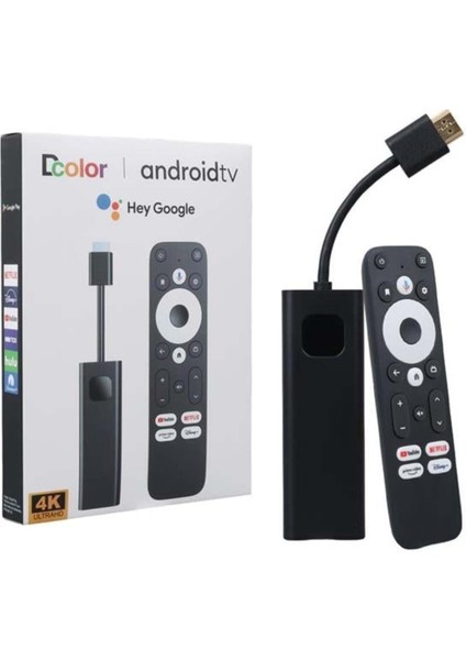Çok Renkli 4K Android Tv Stick, 16GB HDD ve 2gb Ram ile Yüksek Performans