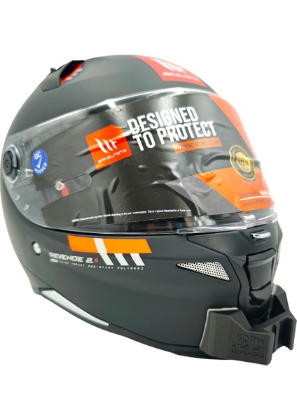 mt Helmets Revenge 2 Kask Uyumlu Aksiyon Kamera Çene Bağlantı Aparatı Seti Chin Mount