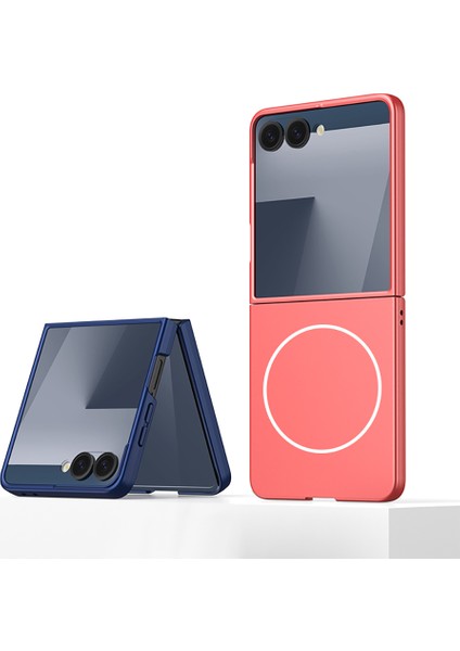 Samsung Galaxy Z Flip 7 Kılıf M-Safe Şarj Özellikli Sert Kıpta Kapak