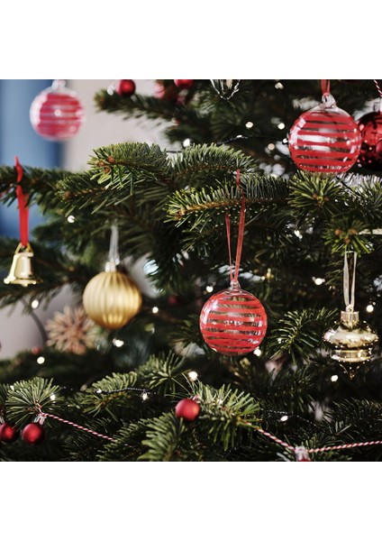 Ağaç Süsü, Cam-Kırmızı, 6 Cm, 4 Adet fiyatları