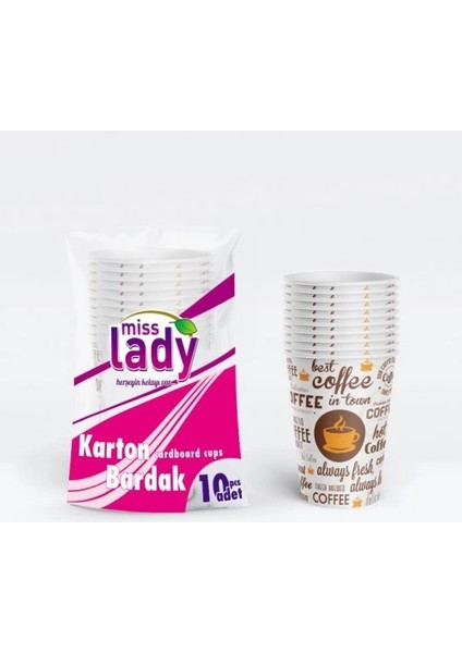 Karton Bardak 10 Lu 100 Paket (1000 Adet)