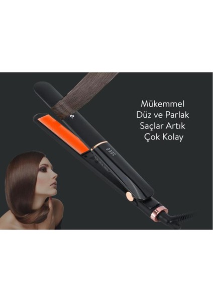 Dijital Isı Ayarlı Saç Düzleştirici ve Maşa, Siyah, Şık ve Pratik Kullanım modelleri