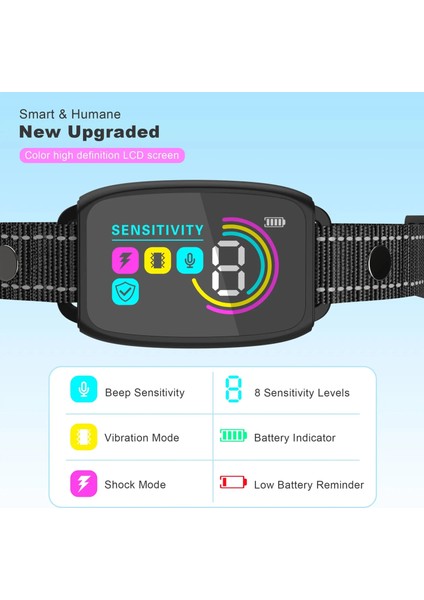 Ayarlanabilir Su Geçirmez Köpek Eğitim Tasması USB Şarjlı 0-68 cm fırsatları