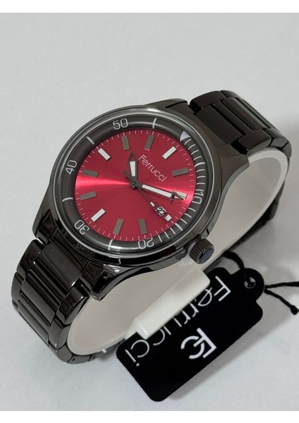 Erkek Kol Saati Içi Kırmızı Bombeli Cam Çelik Kasa 30 Metre Suya Dayanıklı fiyatları