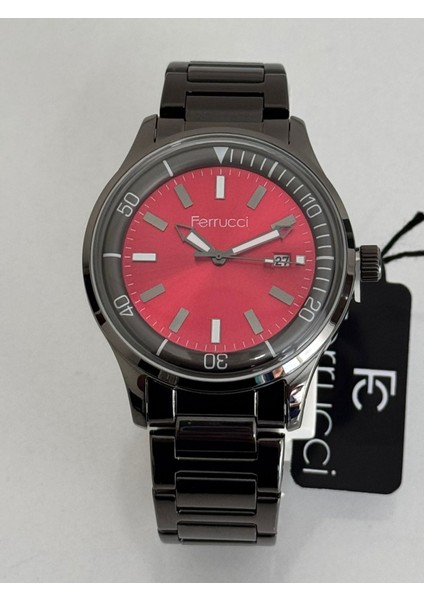 Erkek Kol Saati Içi Kırmızı Bombeli Cam Çelik Kasa 30 Metre Suya Dayanıklı modelleri