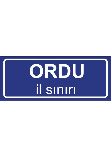 Ordu Il Sınırı Plakası , Dekoratif Aliminyum Levhaya Baskı 8*20CM
