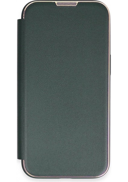 iPhone 13 Pro Max Kılıf Dolpin Kapaklı - Koyu Yeşil fiyatları