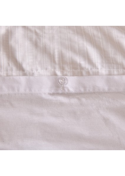 Soft Dobby Weave Çift Kişilik Nevresim Takımı - Beyaz fırsatları