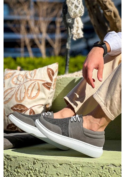 ZRN-042 Premium Bağcıklı Gri Casual Günlük Erkek Ayakkabı fiyatları