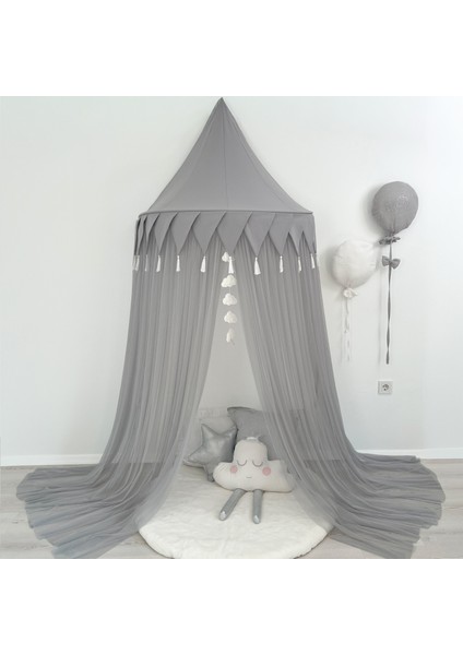 Gri Gri Bayraklı 120 cm Duvar Tentesi