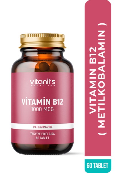Vitamin B12 (Metilkobalamin) 60 Tablet - 1000 Mcg