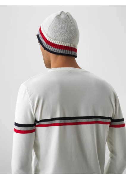 Erkek Ekru Doğal Yün Dokulu Standart Fit Bere modelleri