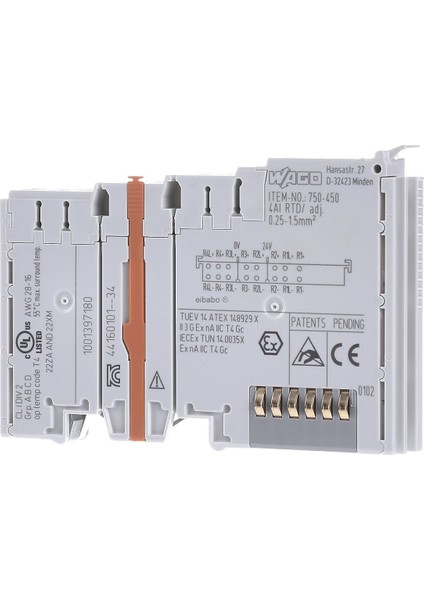 750-450 Analog Giriş Terminali 4-K. Rtd Serbestçe Yapılandırılabilir. - Saha Veri Yolu Analog Modülü 4 Giriş / 0 Çıkış 7