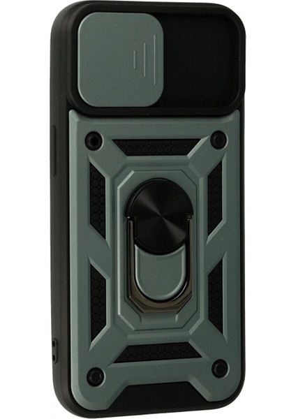 iPhone 13 Kılıf Pars Lens Yüzüklü Silikon - Yeşil fiyatları