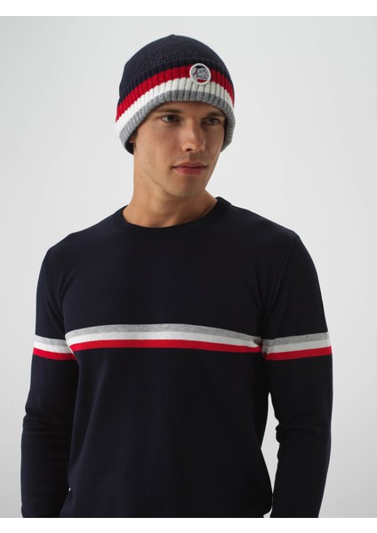 Erkek Lacivert Doğal Yün Dokulu Standart Fit Bere fiyatları