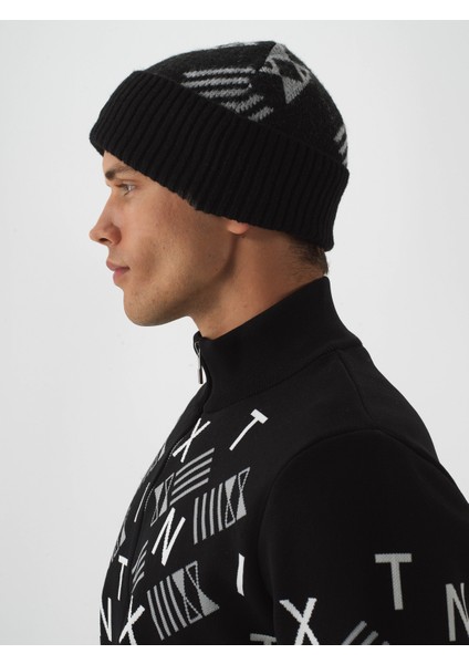 Erkek Siyah Doğal Yün Dokulu Standart Fit Bere fiyatları