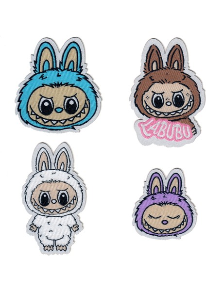 Fantastıc Arma Ütü ile Yapışan Dokuma Arma, Labubu Karakter Arma Seti – 4’lü Patch Yama (Kıyafet & Çanta Süsleme) fırsatları