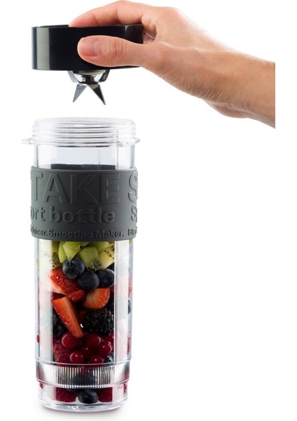 Taşınabilir 300W Kişisel Smoothie Blender, 570ML Buz Kırıcı Şişe Siyah modelleri