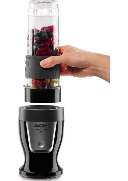 Taşınabilir 300W Kişisel Smoothie Blender, 570ML Buz Kırıcı Şişe Siyah fırsatları