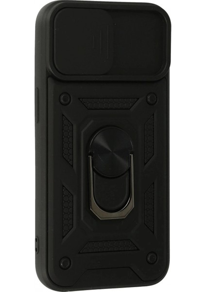 iPhone 13 Kılıf Pars Lens Yüzüklü Silikon - Siyah fiyatları