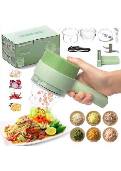 Kablosuz, Şarjlı, Hazneli, Üstten Beslemeli Yeşil Doğrayıcı Ürün modelleri