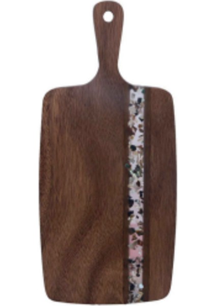 Akasya Dikdörtgen Kesme Tahtası, Beyaz, Sağlıklı ve Dayanıklı Tasarım, TR-1124