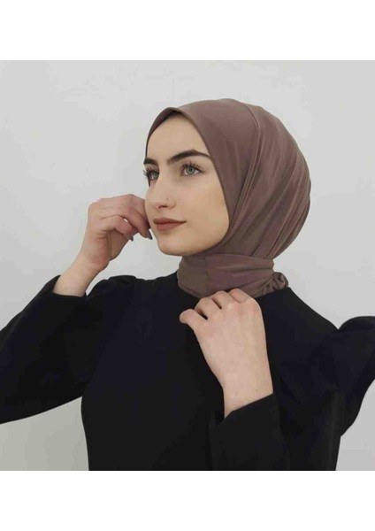 Çıtçıtlı Pratik Hijap Eşarp Vizon